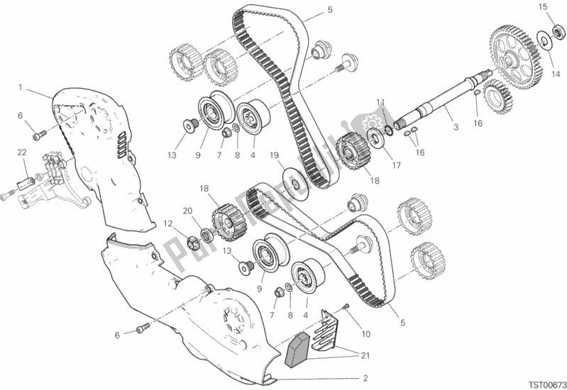 All parts for the Timing System of the Ducati Monster 821 Thailand 2020